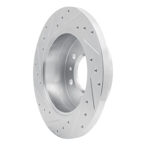 Dodge Sprinter 3500 Brake Rotor (1) - Rear Right - R1 Concepts - Drilled & Slotted - Silver - `06-`18